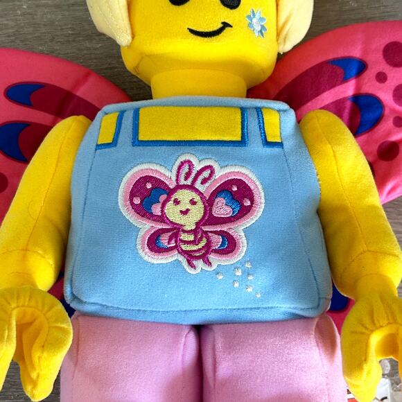 LEGO Iconic Butterfly Girl with Flowers RARE 12" Plush Figure Character NWT - Picture 4 of 6